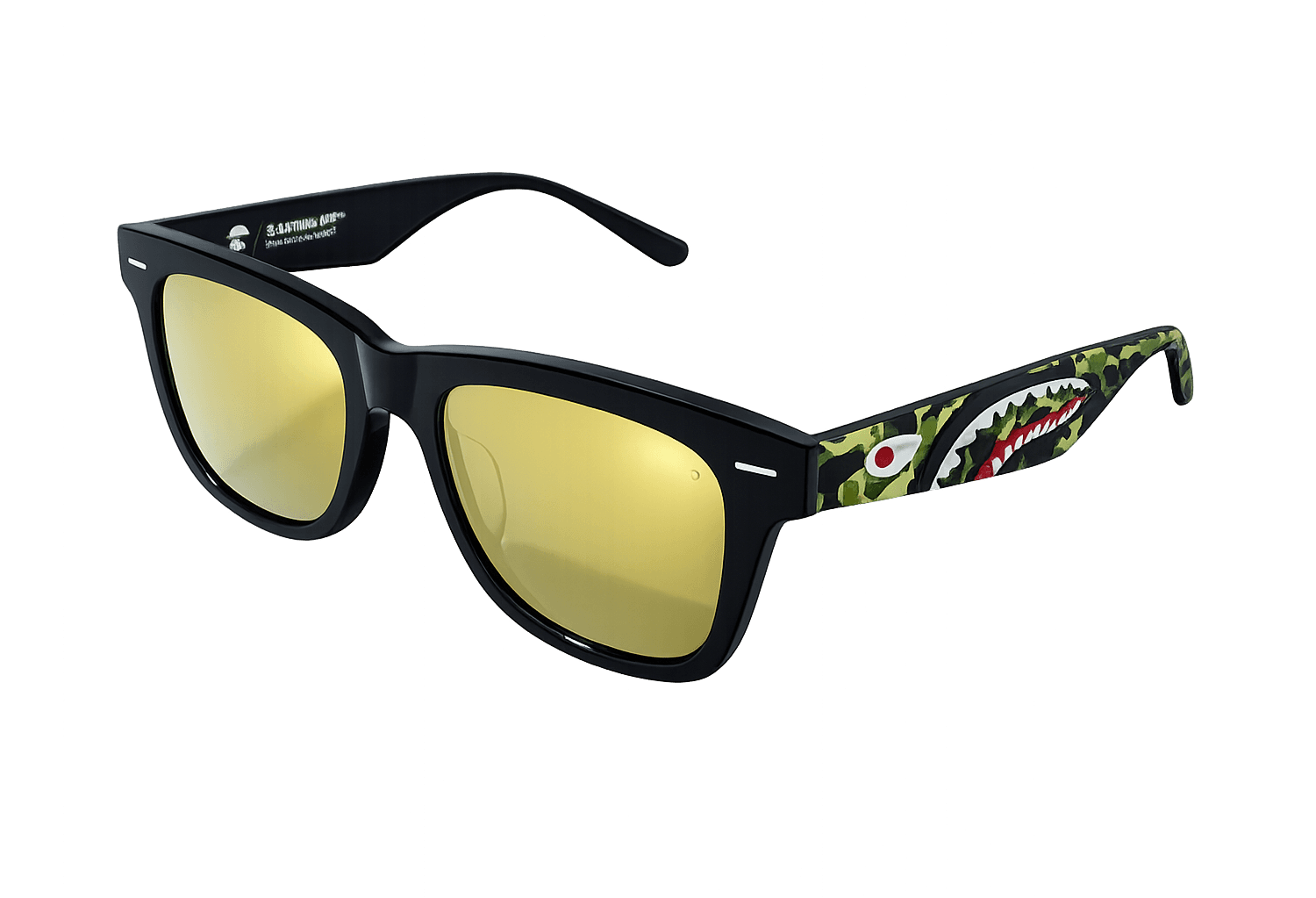 A BATHING APE Wayfarer Sun — Green Camo