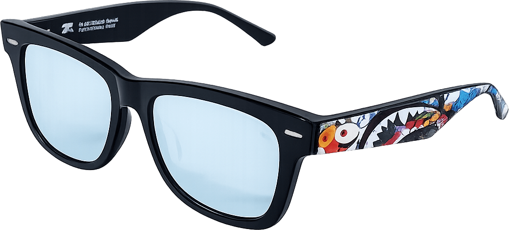 A BATHING APE Wayfarer Sun — Ice Blue